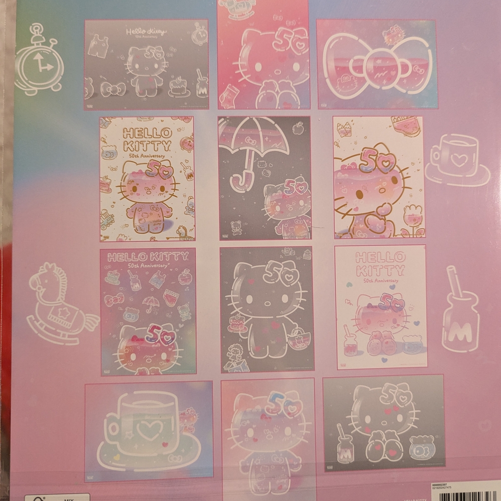 12 Pk Posters Hello Kitty Party Supplies Set - Pink